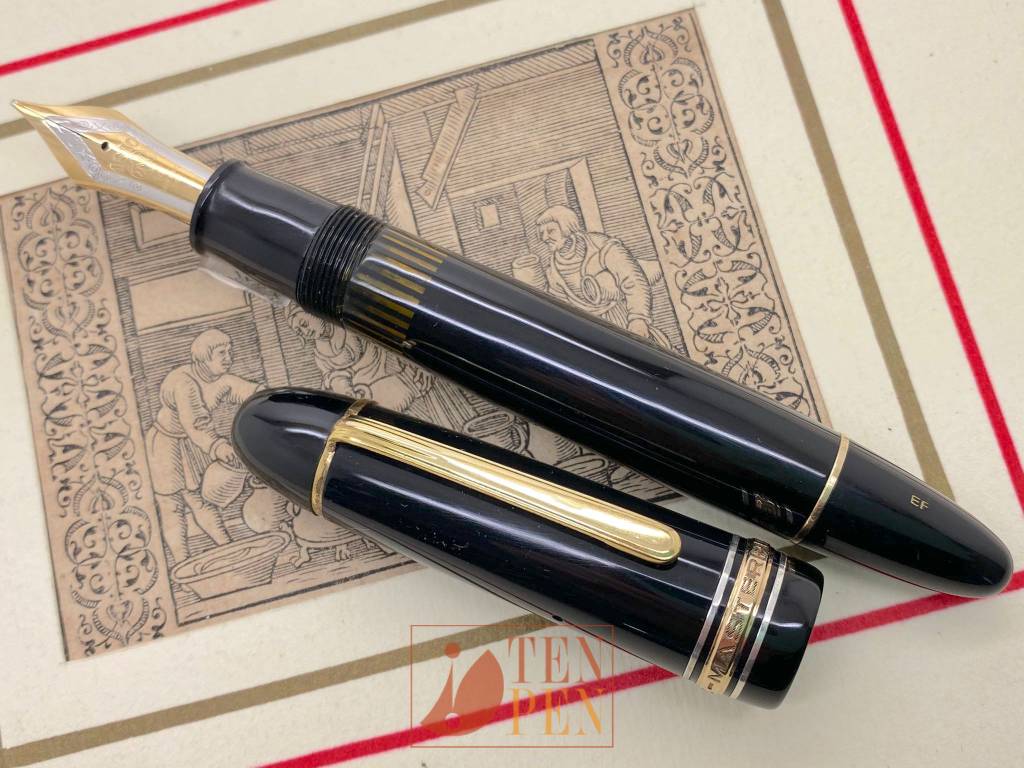 MONTBLANC 149G silver rings - black celluloid | Tenpen - By